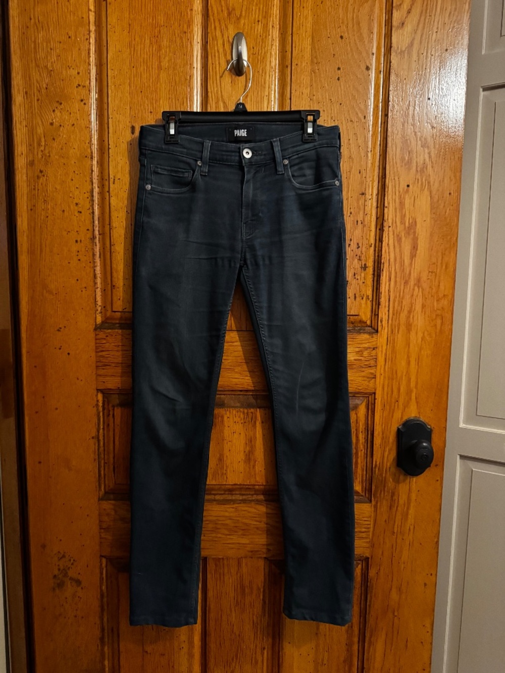 PAIGE Lennox Skinny Jeans Mens 29 Dark Wash Stretch Slim Denim